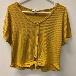 Yellow button t-shirt
